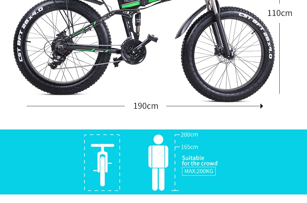 Electric bicycle 1000W Fat Tire Electric Bike 48V Adult ebike Mountain Cycling Bicycle 48V12.8AH Lithium Battery Shengmilo