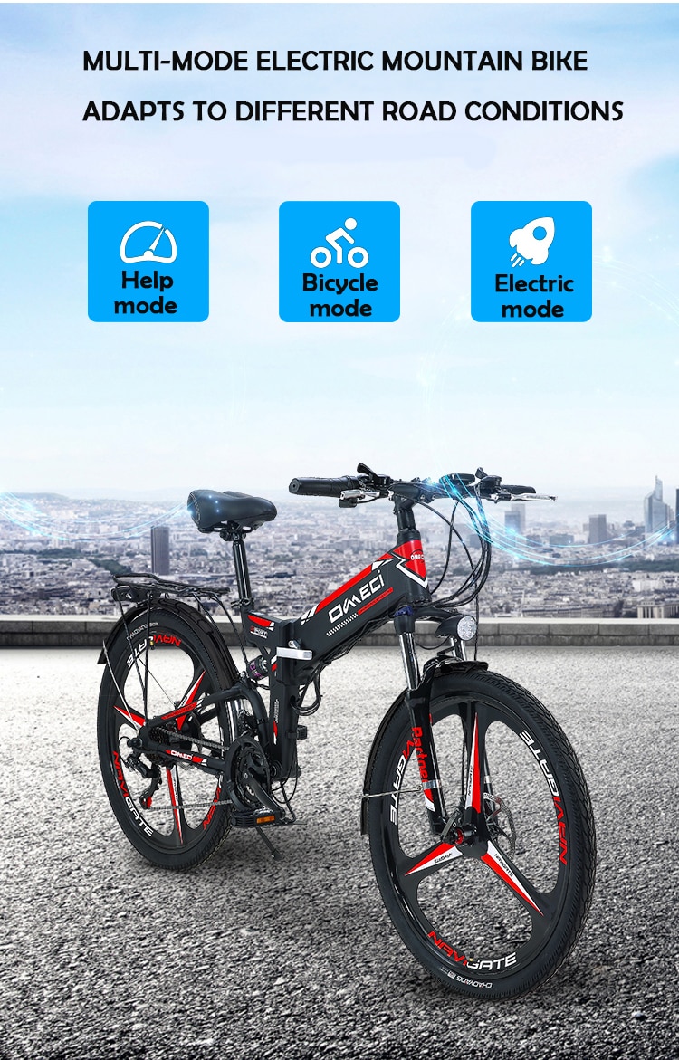OMECI Folding Multi-Mode e-Bike 48V Lithium Battery