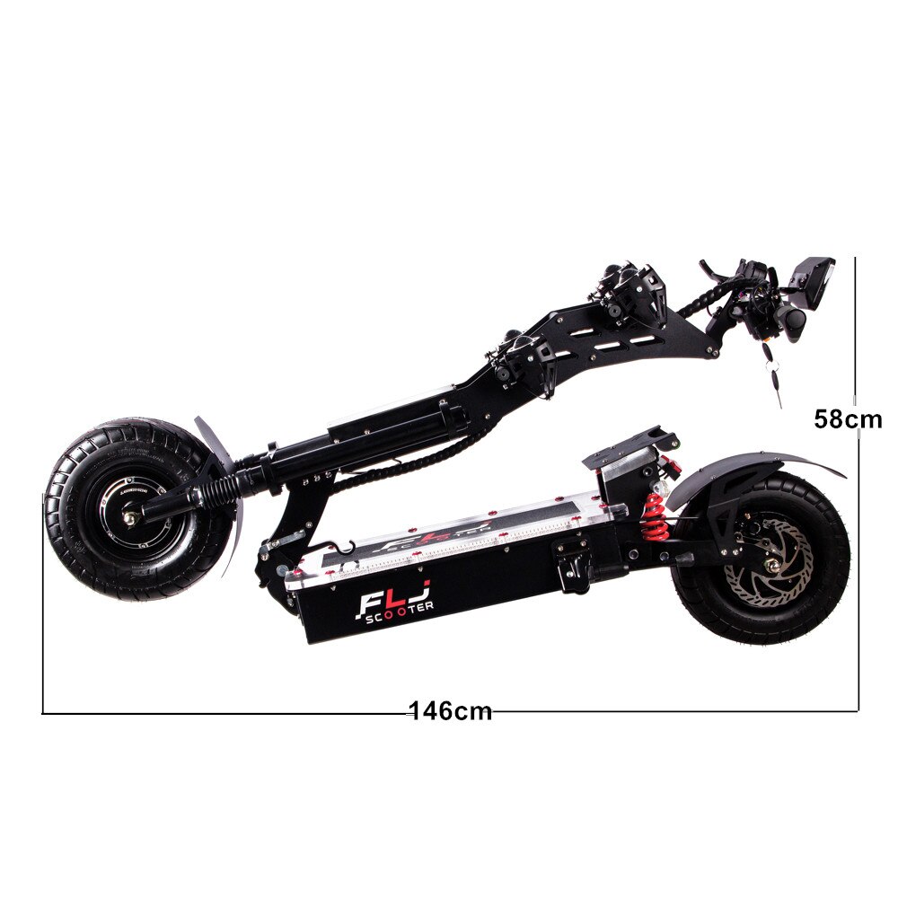 FLJ Upgraded 8000W 13inch fat wheel 72V Electric Scooter with 90-130kms range dual motor big wheel e bike adults E Scooter