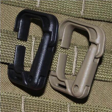 5Pcs/lot Outdoor camping tool D type ITW Grimloc MOLLE Locking EDC tactics backpack hanging Webbing hook Buckle for hiking