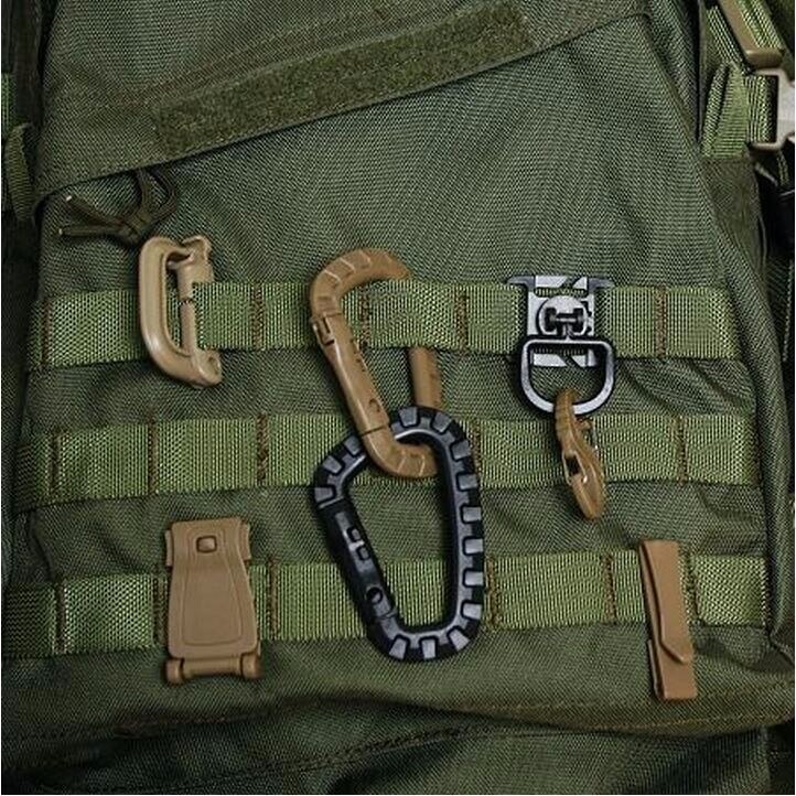 5-piece Carabiner Outdoor Safety ITW Medium Tactical Hiking