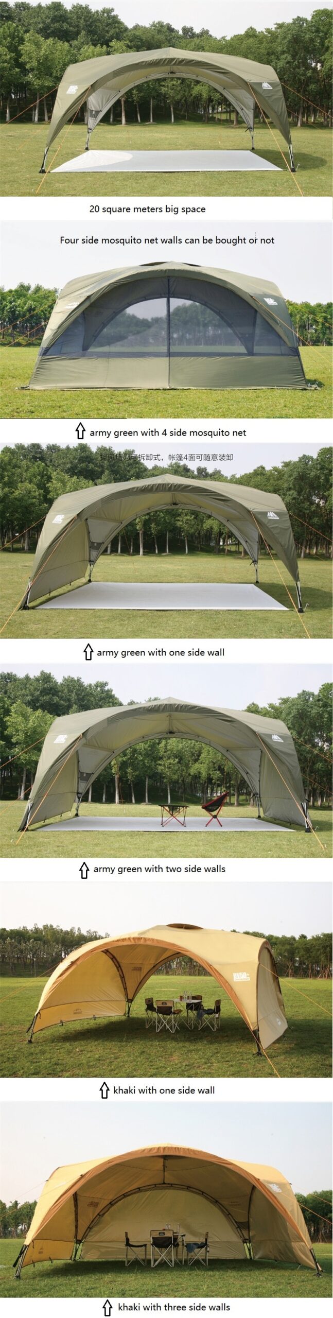 Summer Outdoor Super Large Camping Tent Canopy Tent Awning Advertising Tents Sun Shelter Beach Tent Ultralarge Anti-UB Gazebo