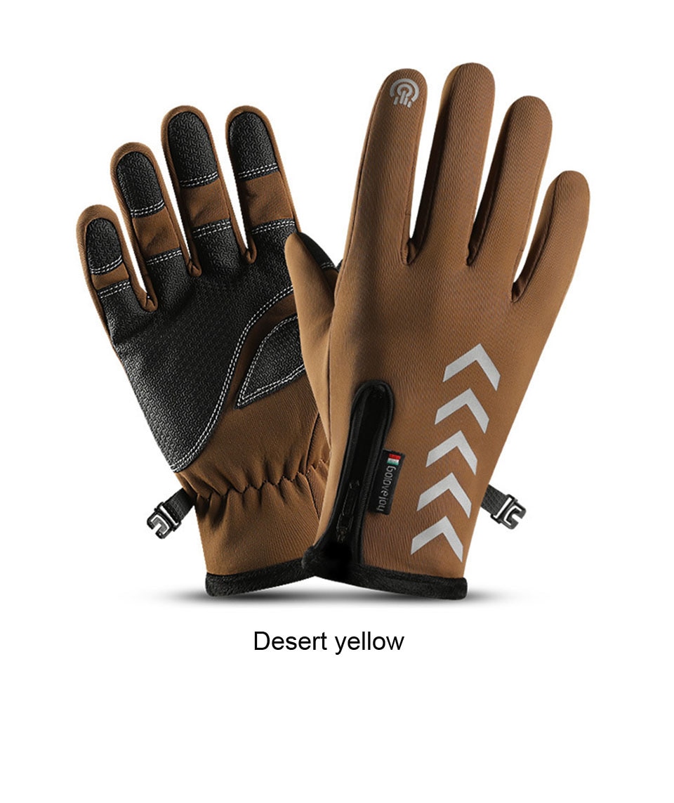 Warm Winter 3 Colors Ice Fishing Gloves Waterproof Windproof Breathable Full Finger Non-slip Carp Outdoor Fishing Apparel