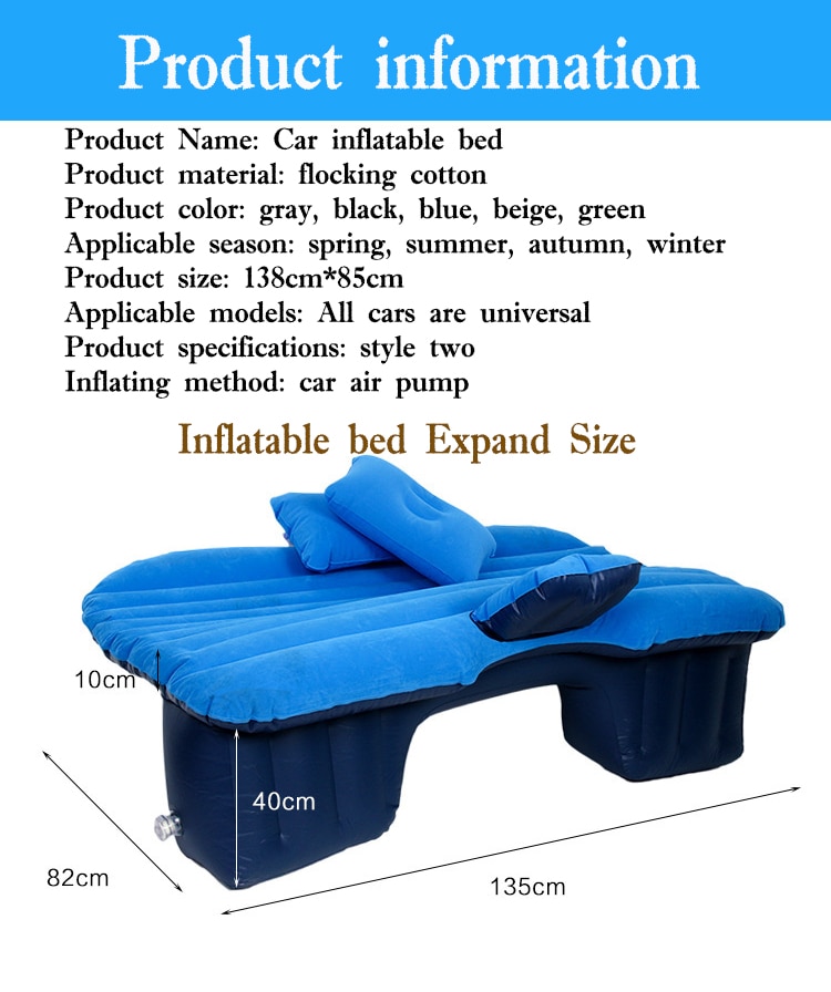 Bymaocar Inflatable car mattress camping