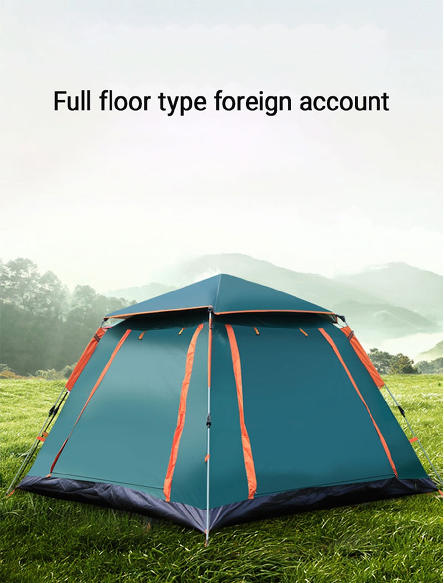 5-6 Person Outdoor Automatic Quick Open Tent Rainfly Waterproof Camping Tent Family Outdoor Instant Setup Tent with Carring Bag