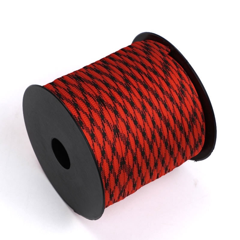 550 Military 50M/100M 7-Core Paracord Rope 4mm Outdoor Polyester Parachute Cord Camping Survival Umbrella Tent Bundle