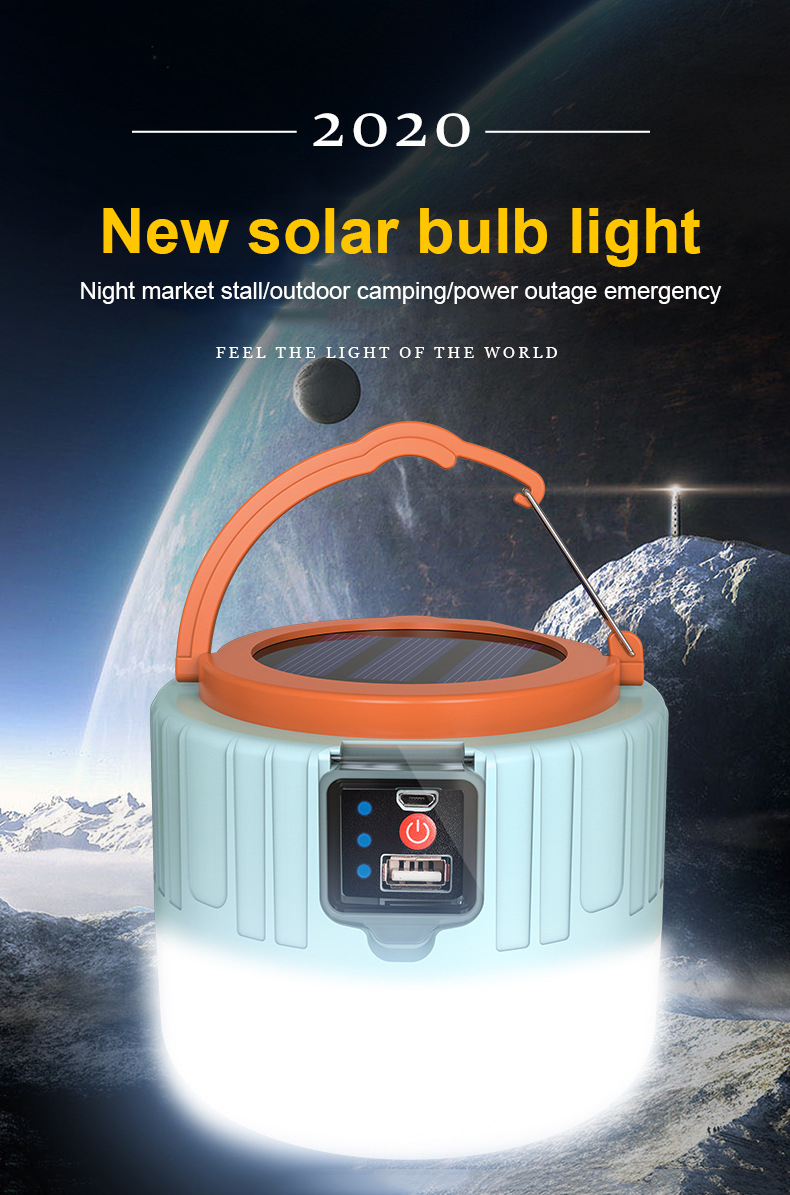 280/190/60W Solar-LED Camping Light Portable Lantern