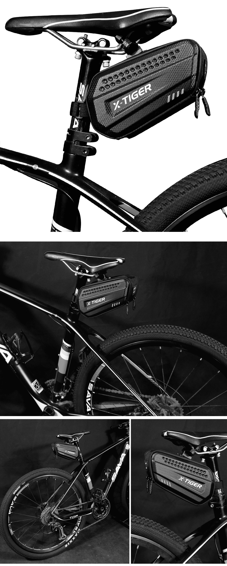 X-TIGER Waterproof Bicycle Saddlebag Rear Large Capacity