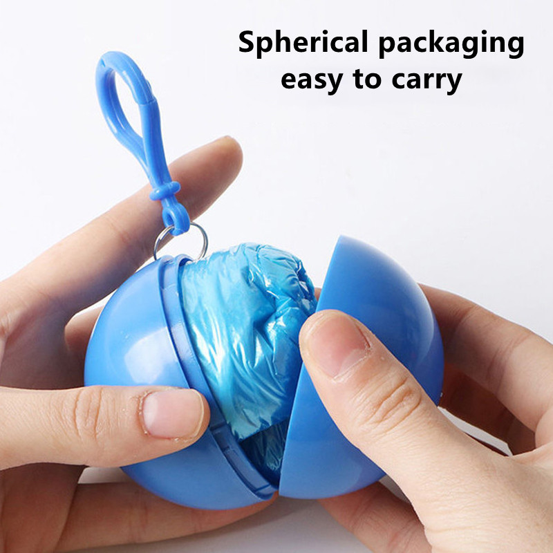 Portable Raincoat Ball Emergency Poncho Unisex Plastic Disposable Camping Hiking Outdoor Tools