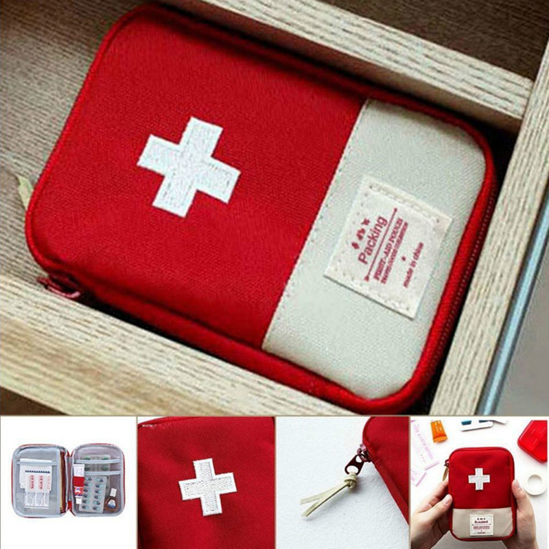 Portable First Aid Kit Travel Outdoor Camping emergency Bag Mini Medicine Storage Bag Camping Emergency Survival Bag Pill Case
