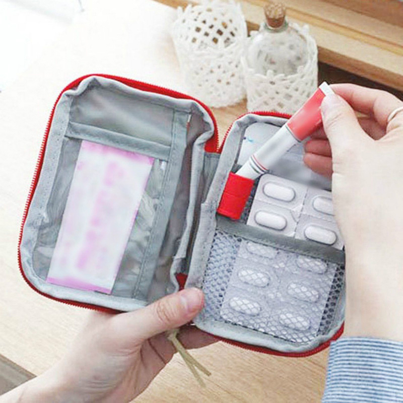 Portable First Aid Kit Travel Outdoor Camping emergency Bag Mini Medicine Storage Bag Camping Emergency Survival Bag Pill Case
