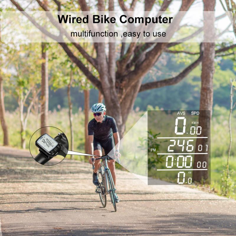 Waterproof Wireless Bicycle Computer Odometer LED Digital 