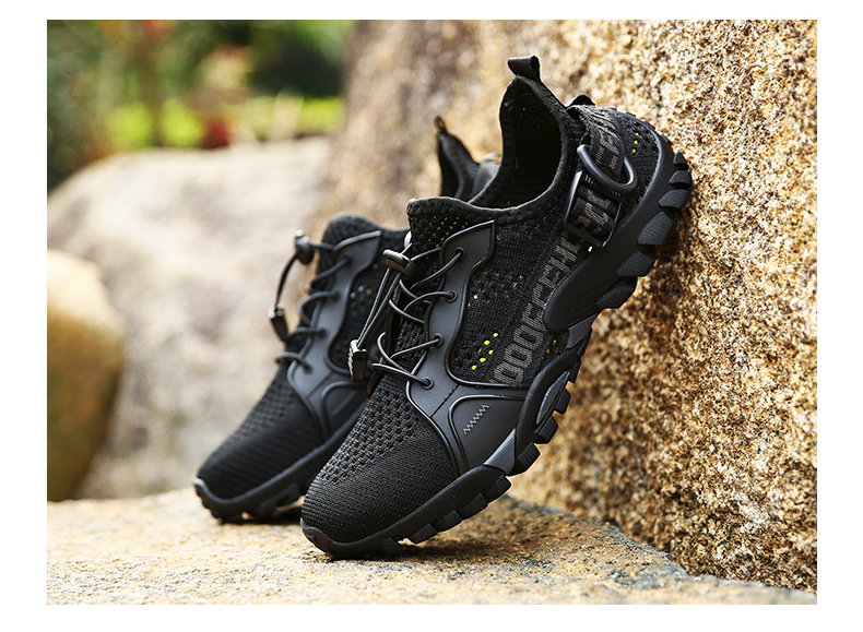 JIEMIAO Men Hiking Shoes Non-Slip Breathable Tactical Combat Army Boots Desert Training Sneakers Outdoor Trekking Shoes