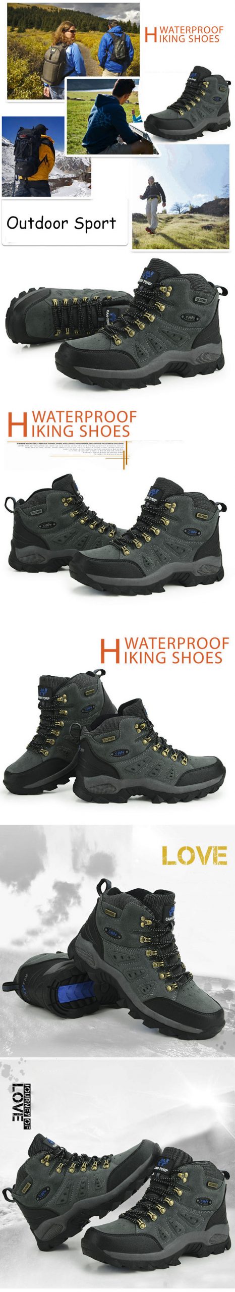 Outdoor Waterproof Hiking Boots Men Women Trekking Shoes Walking Climbing Hiking Shoes Mountain Sport Boots Hunting Men Sneakers