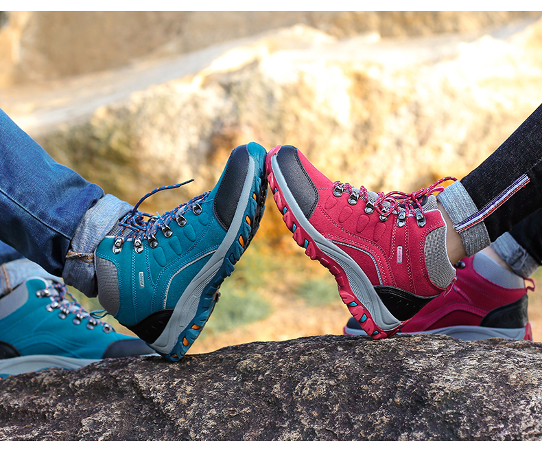 Professional Outdoor Couple Hiking Shoes Woman Trekking Sneakers Waterproof Non Slip Hiking Boots Women Mountain Climbing Shoes