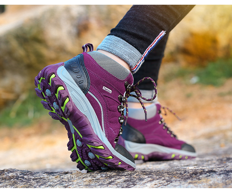 Professional Outdoor Couple Hiking Shoes Woman Trekking Sneakers Waterproof Non Slip Hiking Boots Women Mountain Climbing Shoes