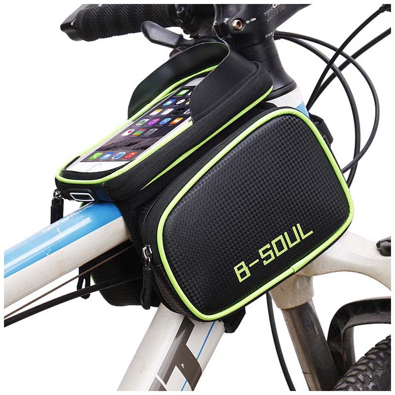 Waterproof Bicycle Frame Bag  Touch Screen Phone Holder