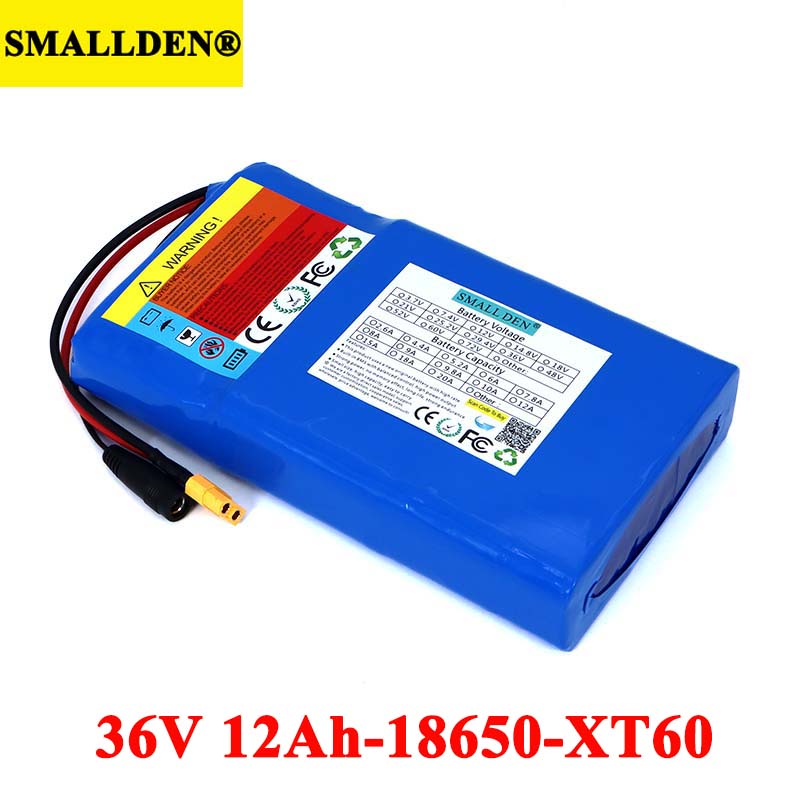 36V 12Ah Lithium Battery Pack 18650 12000mAh High rate 20A BMS for Balancing scooter E-bike lawn mower Aircraft carrier