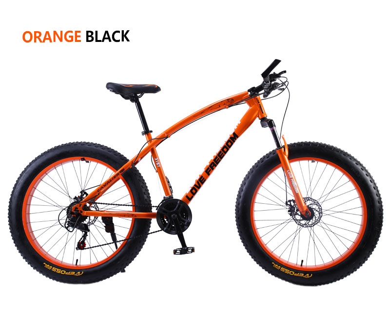 Love Freedom 7/21/24/27 Speed Mountain Bike 26 * 4.0 Fat Tire Bikes Shock Absorbers Bicycle Free Delivery Snow Bike