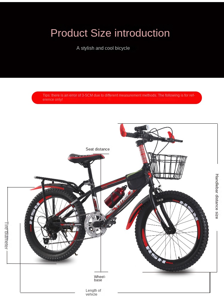 Children Mountain Bike 20-24-Inch Men And Women Variable Speed Student Bike Adult Car 7-11-12 Years Old Single Speed Bicycle New