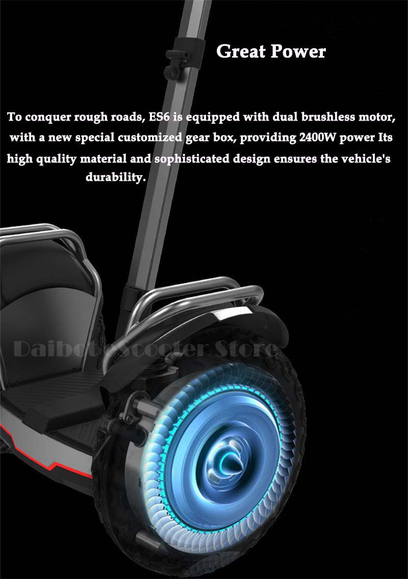 Daibot Powerful Electric scooter X60 Two Wheels Double Driver 60V 2400W Off Road Big Tire Adults Hoverboard Scooter