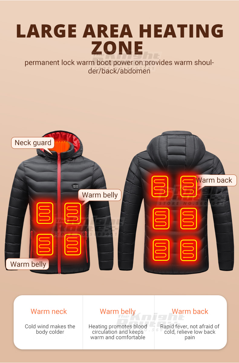 11-Area Electric Heated Jacket USB Heated Vest