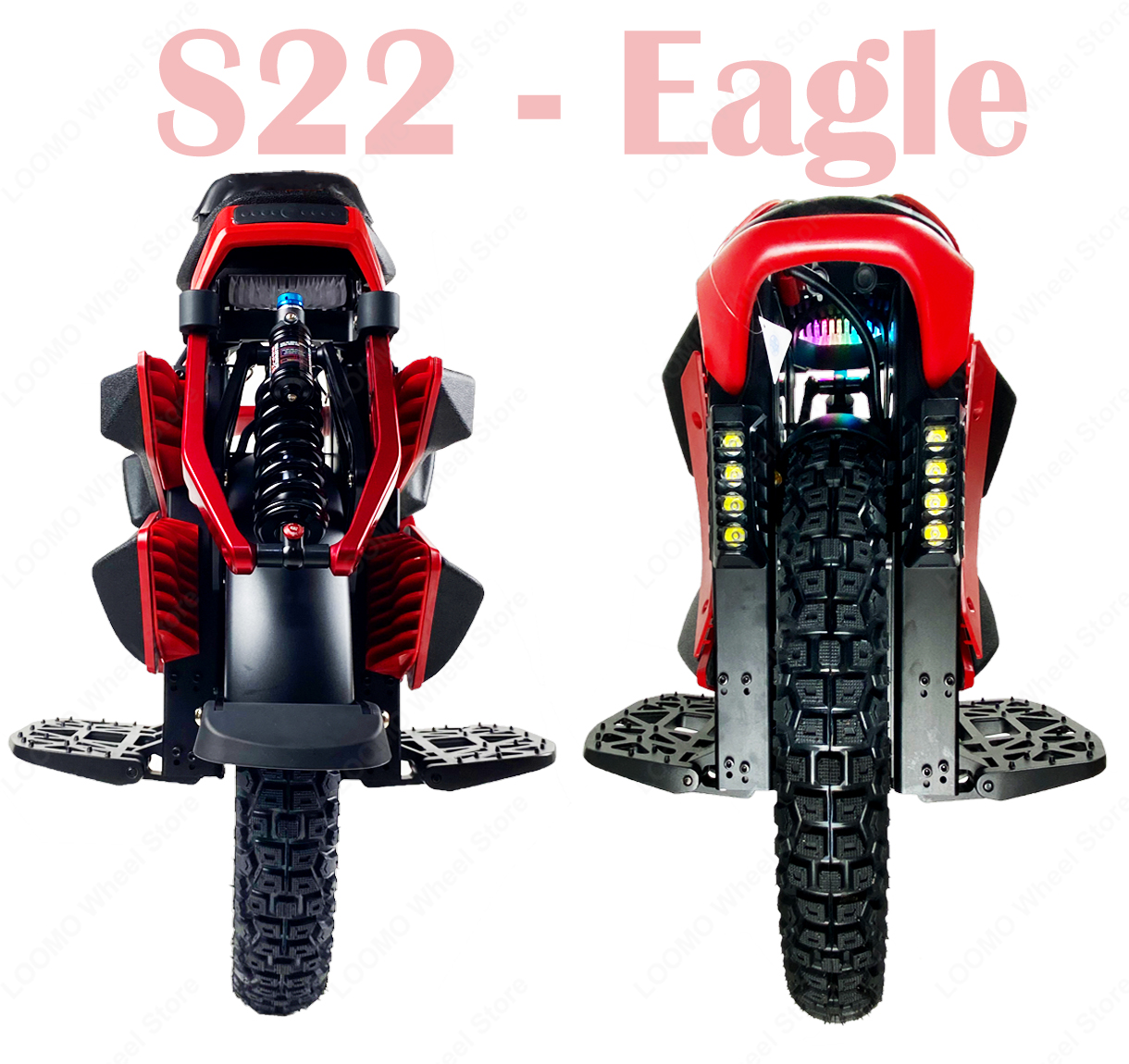 In Stock KinSong S22 Eagle Unicycle 126V 2220Wh Electric Unicycle 3300W Motor 20 Inch Off-road Suspension Electric Unicycle