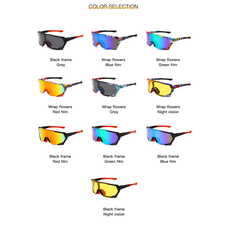 Polarized Mountain Bike Cycling Glasses Outdoor Sports Bicycle Goggles UV400 Men Women Sport Sunglasses with 3 Lenses Option