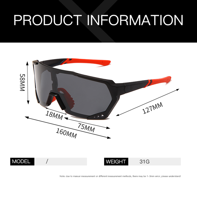 Polarized Mountain Bike Cycling Glasses Outdoor Sports Bicycle Goggles UV400 Men Women Sport Sunglasses with 3 Lenses Option